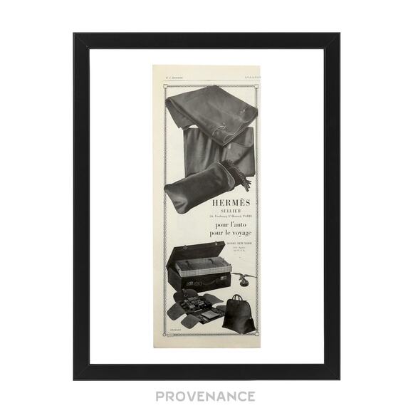 🔴 Hermes Antique Vintage Newsprint Ad - HERMÈS SELLIER II - Picture 1 of 8